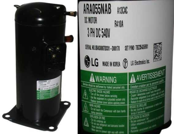  Lg Vrs 2 Kompresör Tbz30983001 - Ara055naa - 055nab