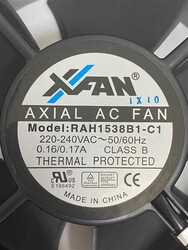 AXIAL Ac Fan 220v-240v 17A RAH1538B1-C1 - 2