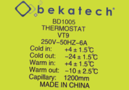 Buzdolabı VT9 K59-1102 Kısa Kuyruk Termostat 1.2Mt BD1005
