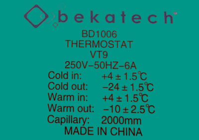 Buzdolabı VT9 - 92 K59-L1102 Termostat 2M BD1006