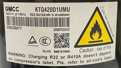 GMCC 48000 BTU Inverter Klima Kompresör R32/R410A KTQ420D1UMU