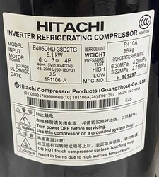 Hitachi E405DHD-38D2TG VRF-VRV R410a Kompresör - 2