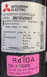 Mistubishi Electric On-Off Klima Kompresör R410A RN135VHSHT - 2