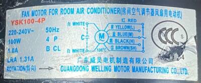 YSK100-4P Klima Fan Motoru YSK100-4 - 3